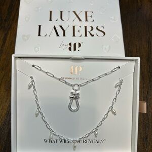 Luxe Layers Silver Necklace with Pearl Accents